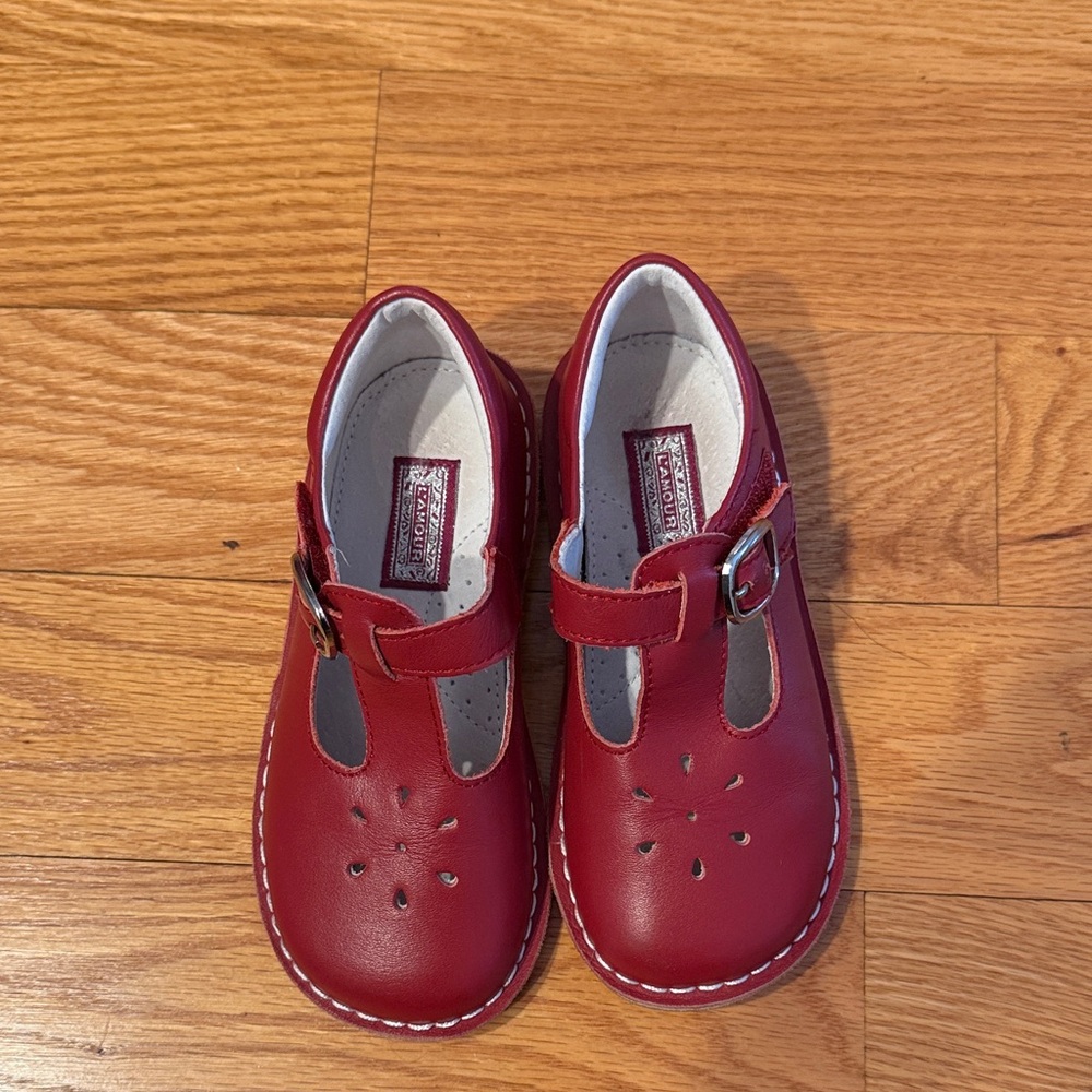 L'Amour Red Kids Dress Shoes